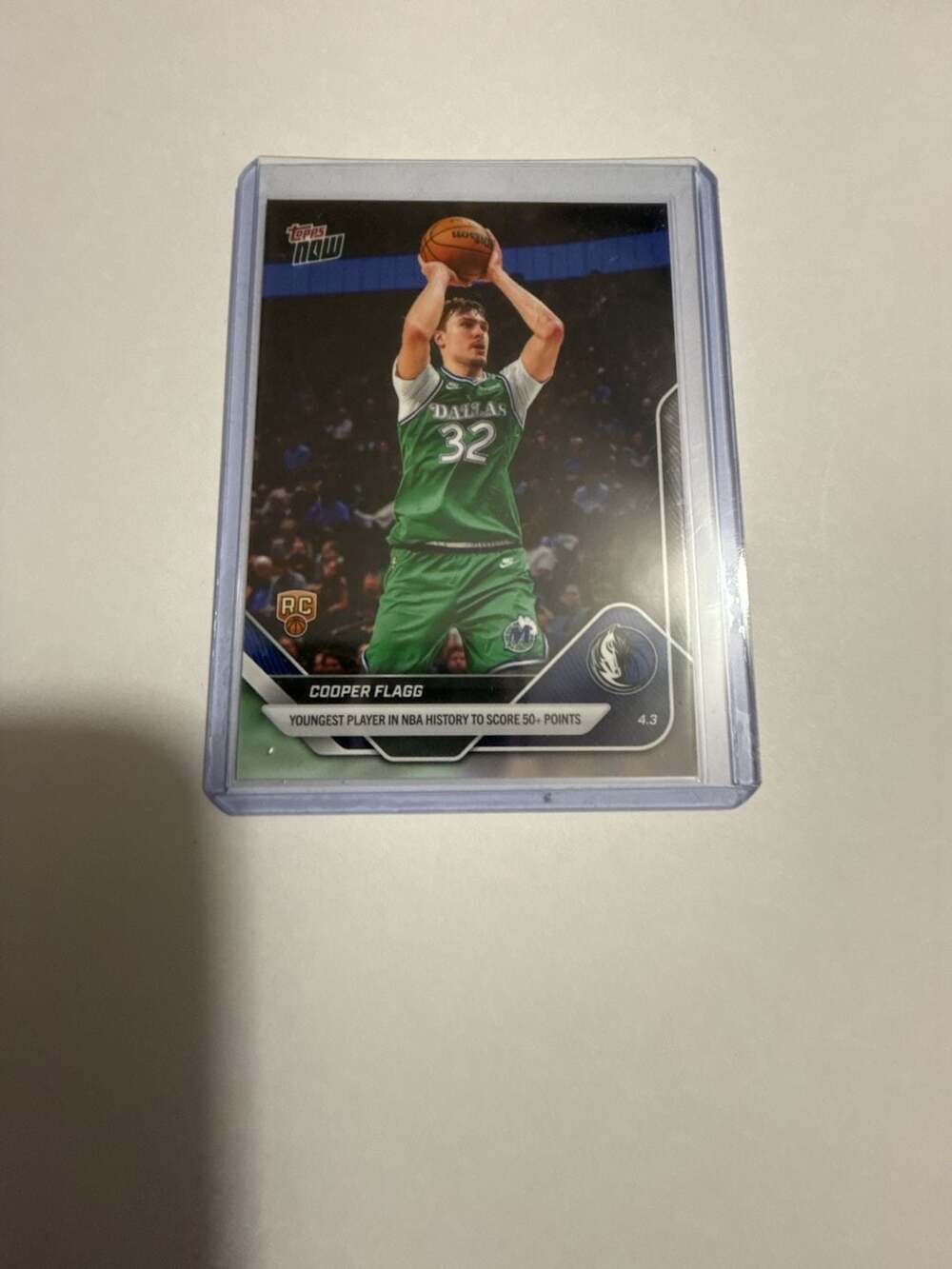 2025-26 Topps Now Cooper Flagg #241 Dallas Mavericks Rookie Card